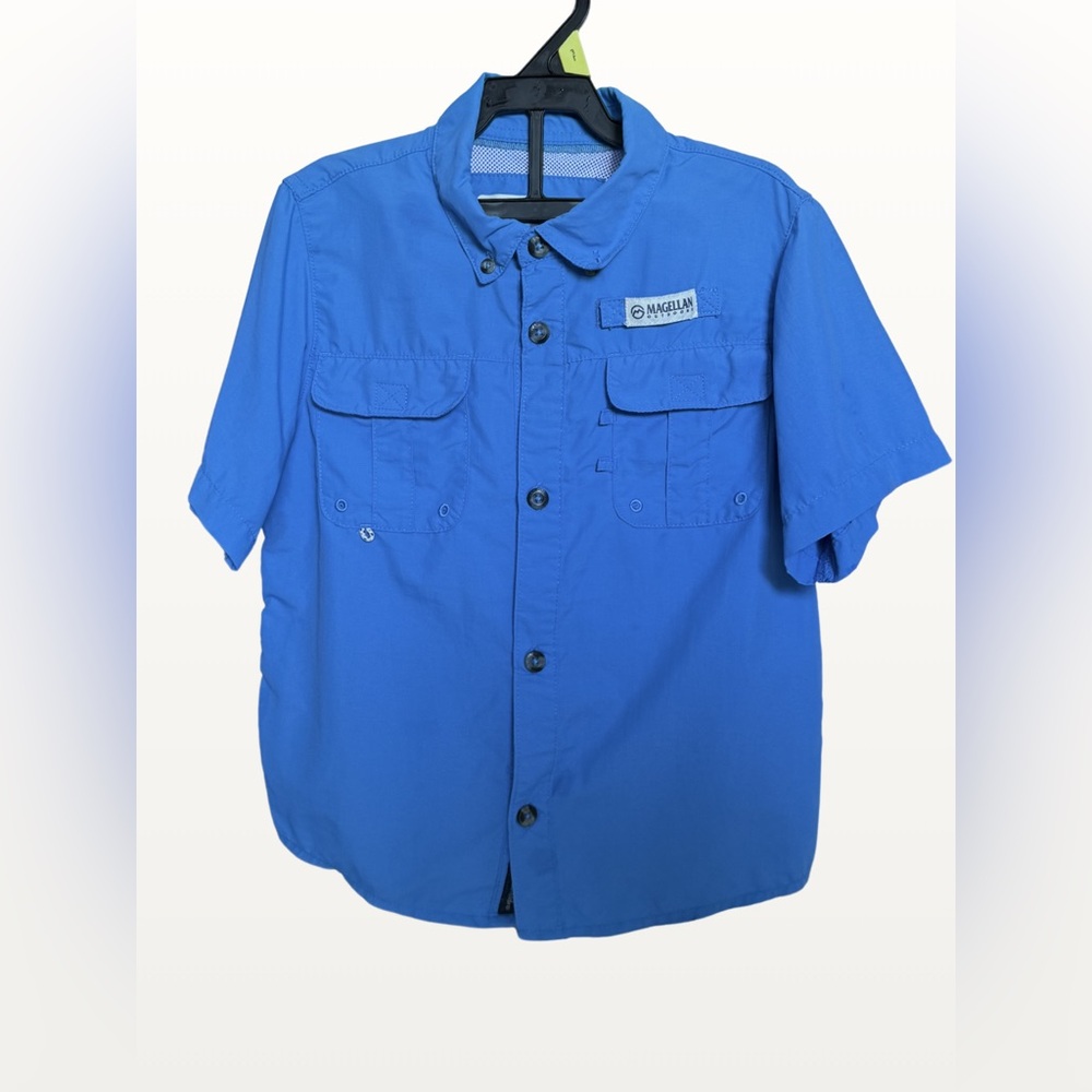 Magellan Outdoors Boys Fish Gear Shirt | Blue | Size 7